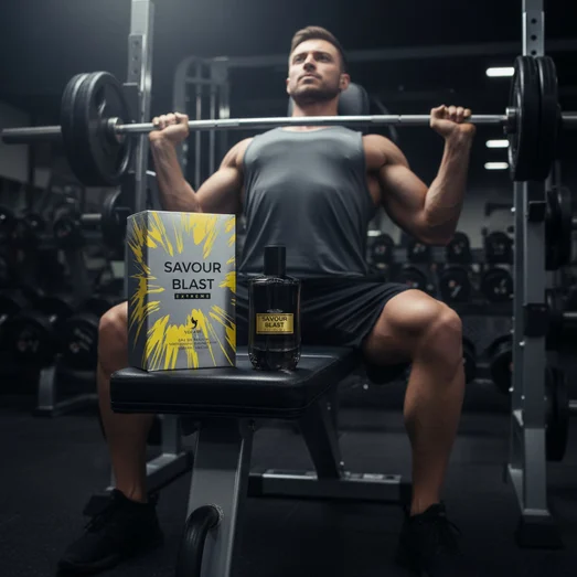 Savour Blast Extreme at bench press men's masculine