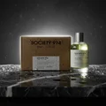 SOCIETY 974 eau de parfum bottle and packaging on a gray background