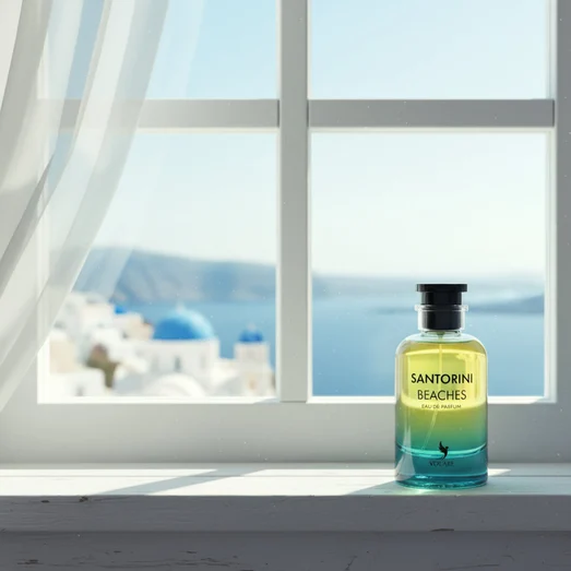 santorini beaches tingkap light biru n woman