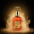 Al Fouz by Zimaya perfume bottle in amber mist black gold studio luxury unisex perfume