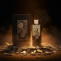 Brave Heart Perfume among armor with amber smoke lion reflection