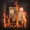 Men's perfume bottle surrounded by flames and smoke – Brave Heart Zimaya