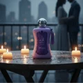 Fatima Velvet Love by Zimaya perfume bottle on balcony rain romantic women fragrance