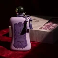 Fatima Velvet Love by Zimaya perfume bottle on velvet cloth under moonlight luxury women perfume