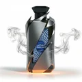 Inekas Luna Perfume bottle with steel armor and amber smoke unisex fragrance