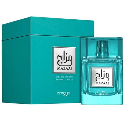 Turquoise perfume bottle and packaging with 'LUXE' branding on a white background