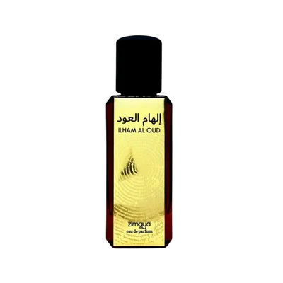 Perfume unisex Ilham Al Oud Zimaya Malaysia– minyak wangi agarwood, rose dan leather padu