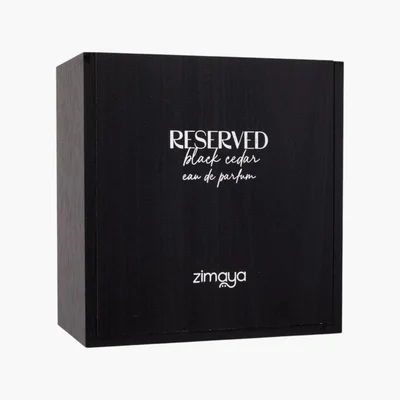 Perfume unisex Reserved Black Cedar Zimaya Malaysia– minyak wangi cedar & balsam fir padu